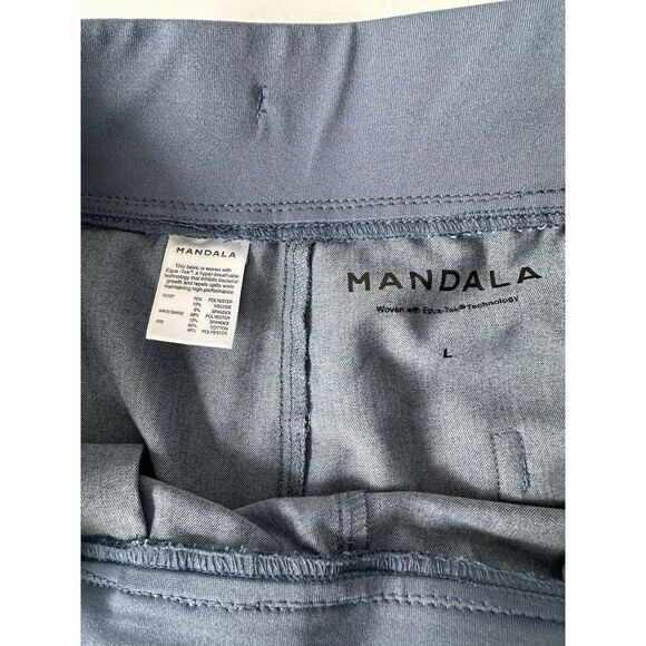 Mandala Women's Scrub Pants Joggers Size L Blue Stretch, Pockets - Picture 5 of 5
